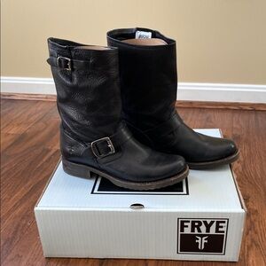 Frye Veronica Women's Black Leather Boots Size 6